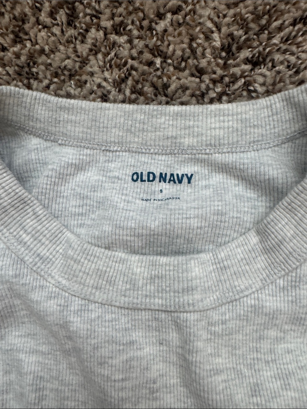 Old Navy Light grey Ribbed Tank Top - Picture 2 of 2